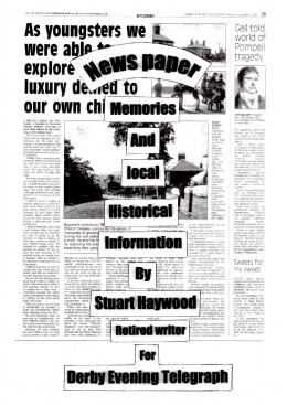 Newspaper Memories and Local Historical Information 