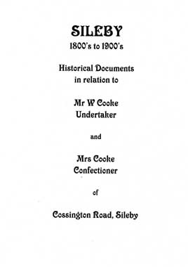 Sileby 1800s to 1900s front cover