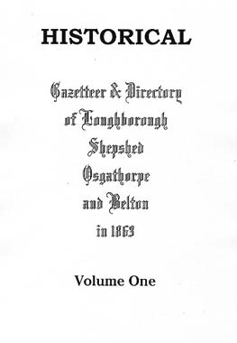 Historical Gazetteer and Directory Volume 1 - 1863 front cover